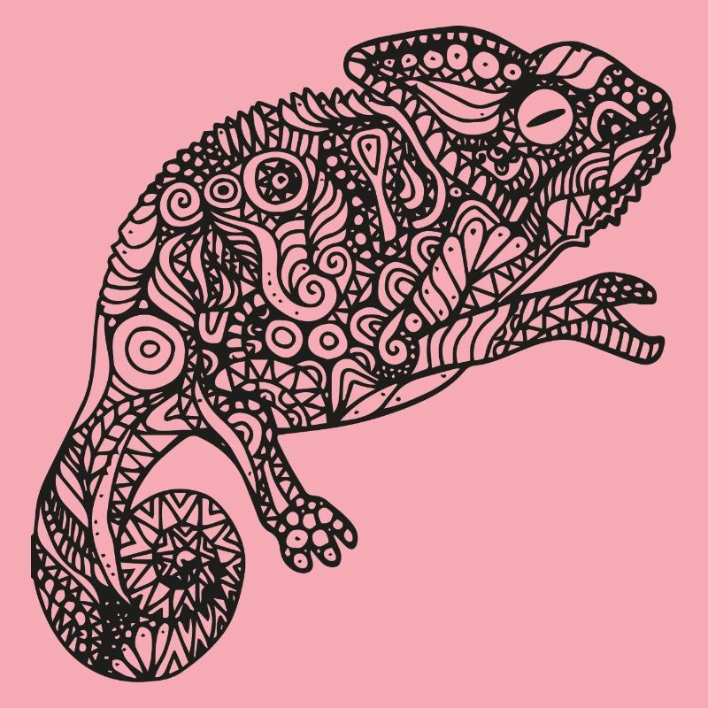 Mandala chameleon pattern