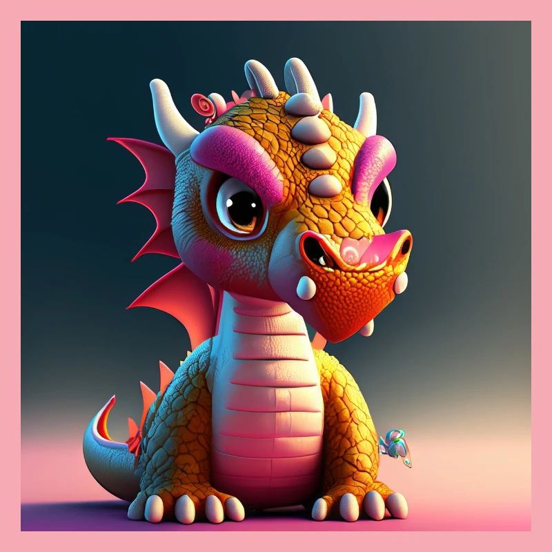mignon petit bébé dragon drôle