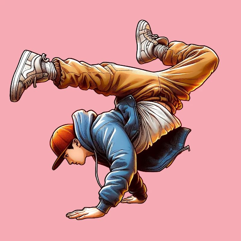 Energetic Breakdance Dance Steps