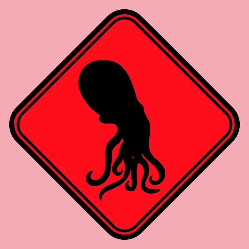Octopus Danger Sign Caution Warning