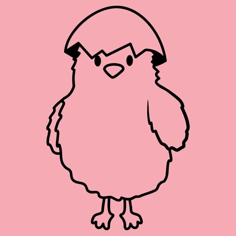 Chicks with eggshell on the head