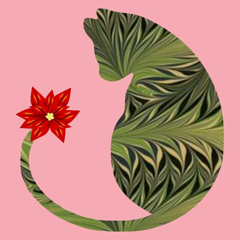 katze mit blume e 101