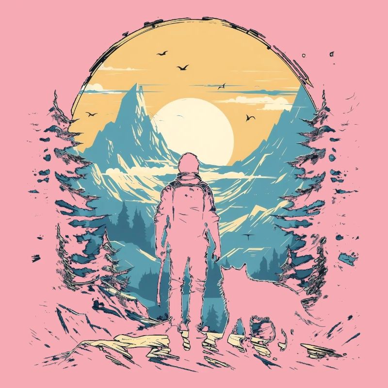 Junger Mann und sein Wolf 2