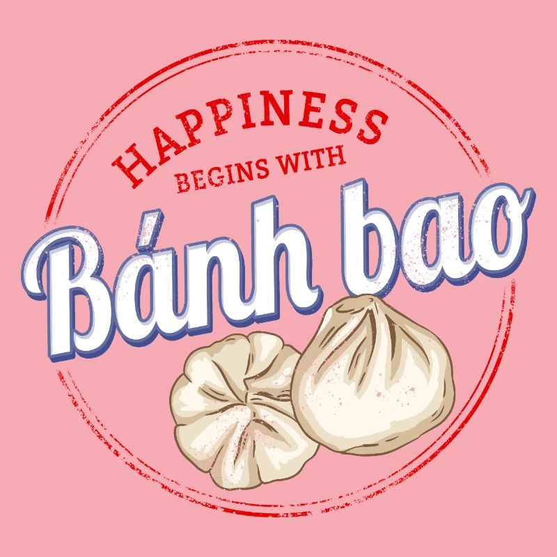 Bánh Bao Dumpling oder Baozi Vintage Teigtasche