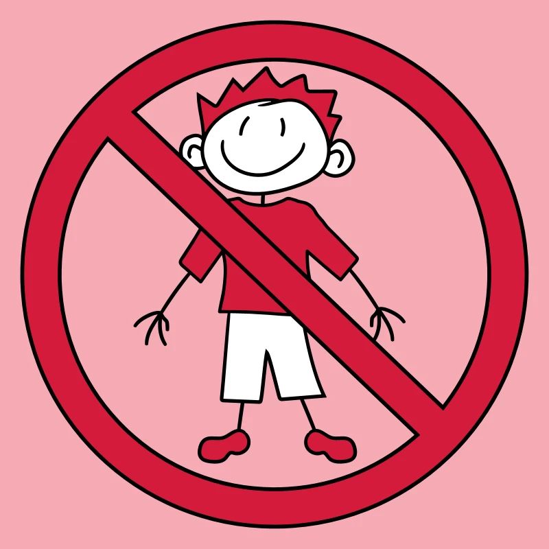 forbidden sign zone no child painted scribble com