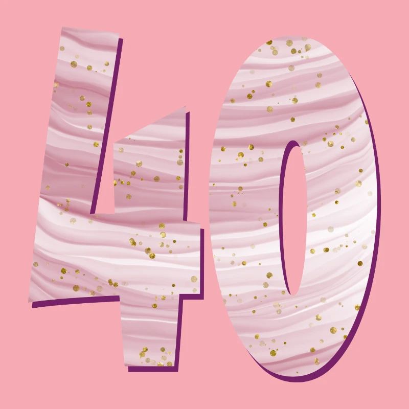 ZAHL 40 VIERZIG - VIERZIGJÄHRIGE GEBURTSTAG