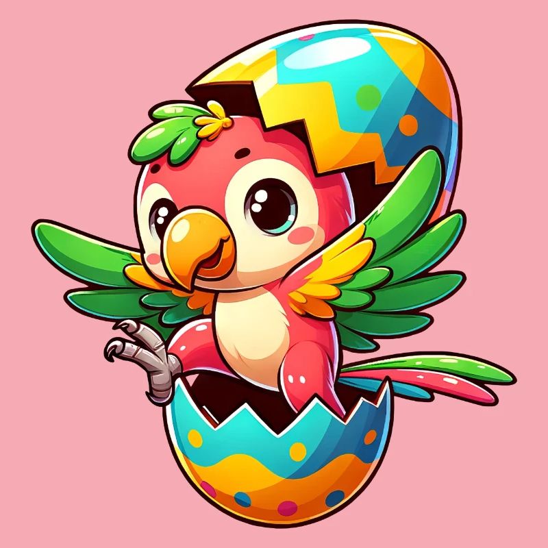 Easter Parrot Hatches from Egg