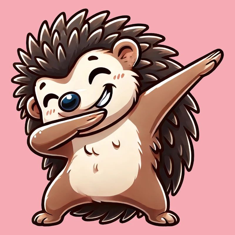 Cool Hedgehog Cartoon Dab Dabbing Dance