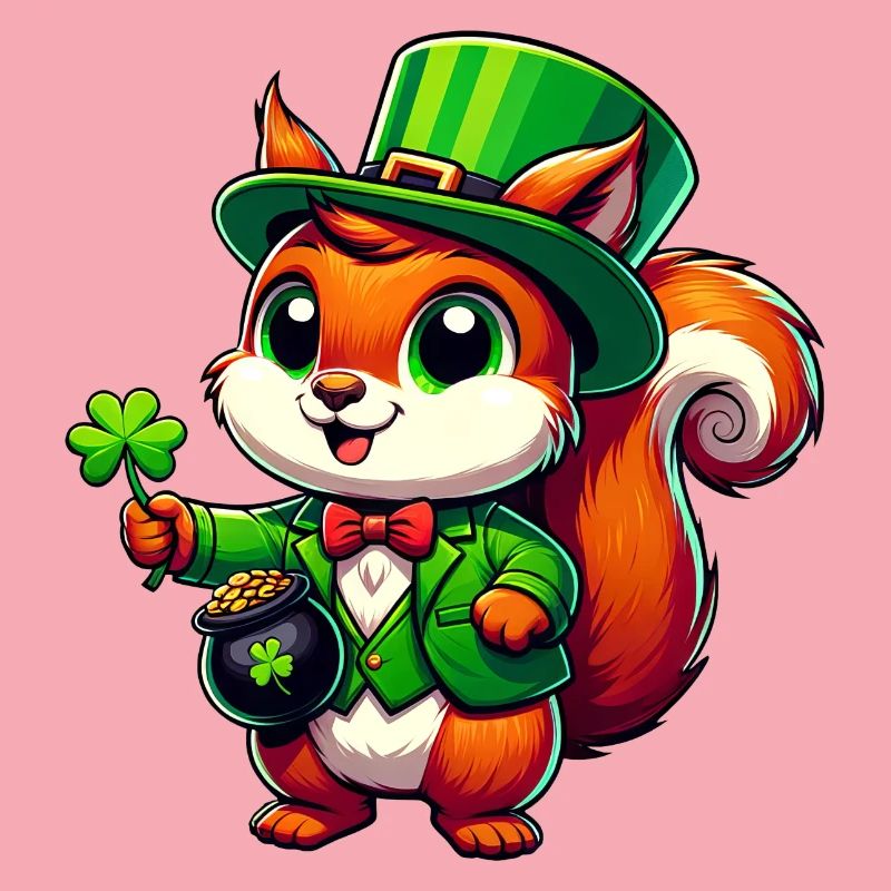 St. Patrick's Day Eichhörnchen: Festliches Design