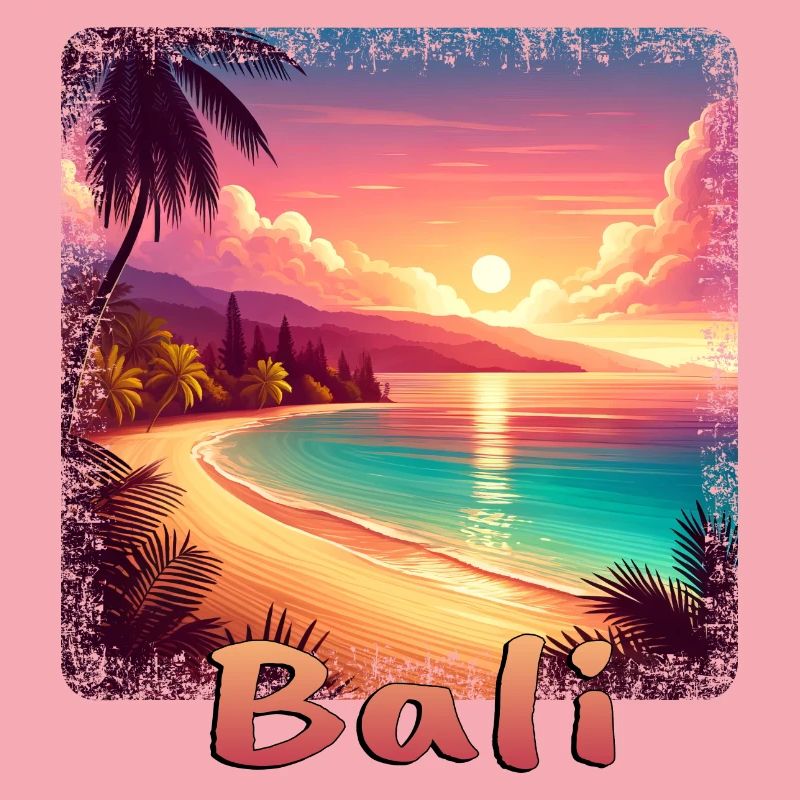 Bali Indonesia Sunset Beach Orange