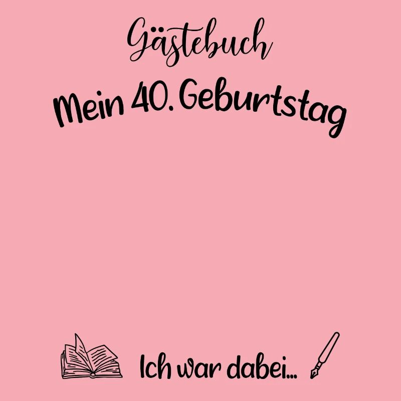 40. Geburtstag - Gästebuch - Geschenk