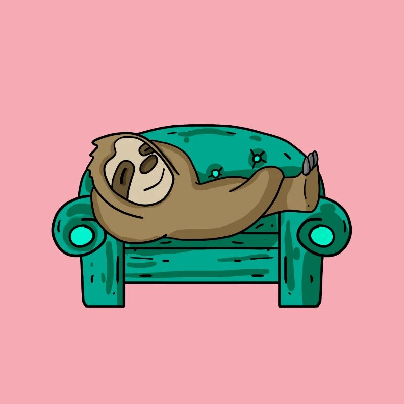 Sloth funny on sofa gift