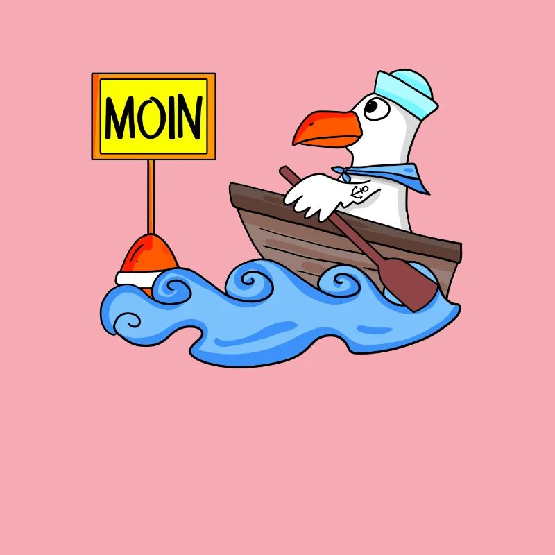 Moin Seemann Möwe Seemöwe Boot