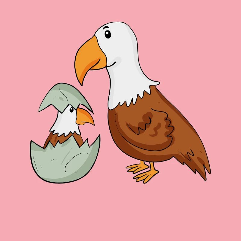 Eagle with Baby Eagle