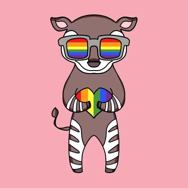 LGBT Tier Okapi Regenbogen