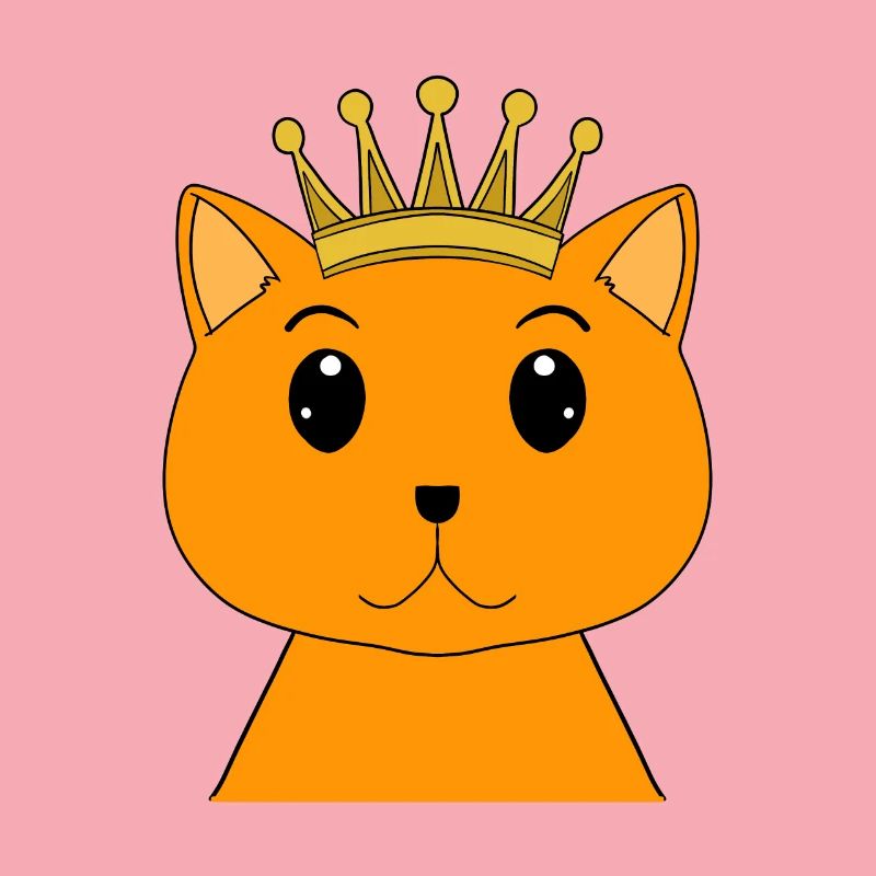 Chat avec couronne - Chat persan avec couronne