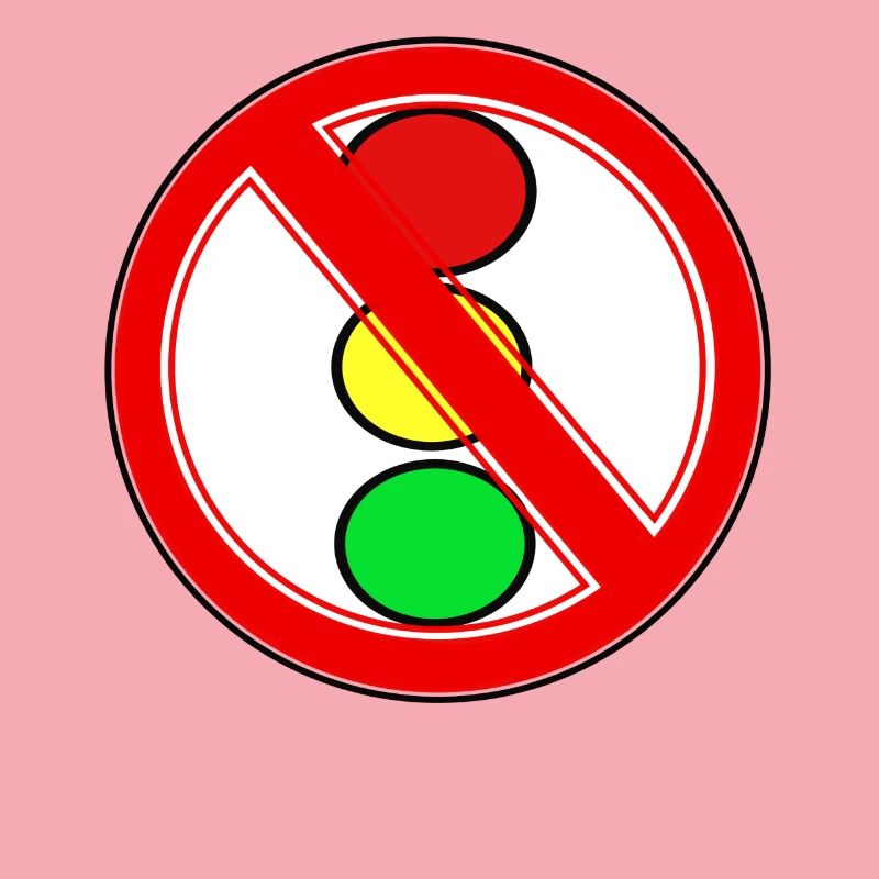 Panneau d’interdiction des feux de circulation