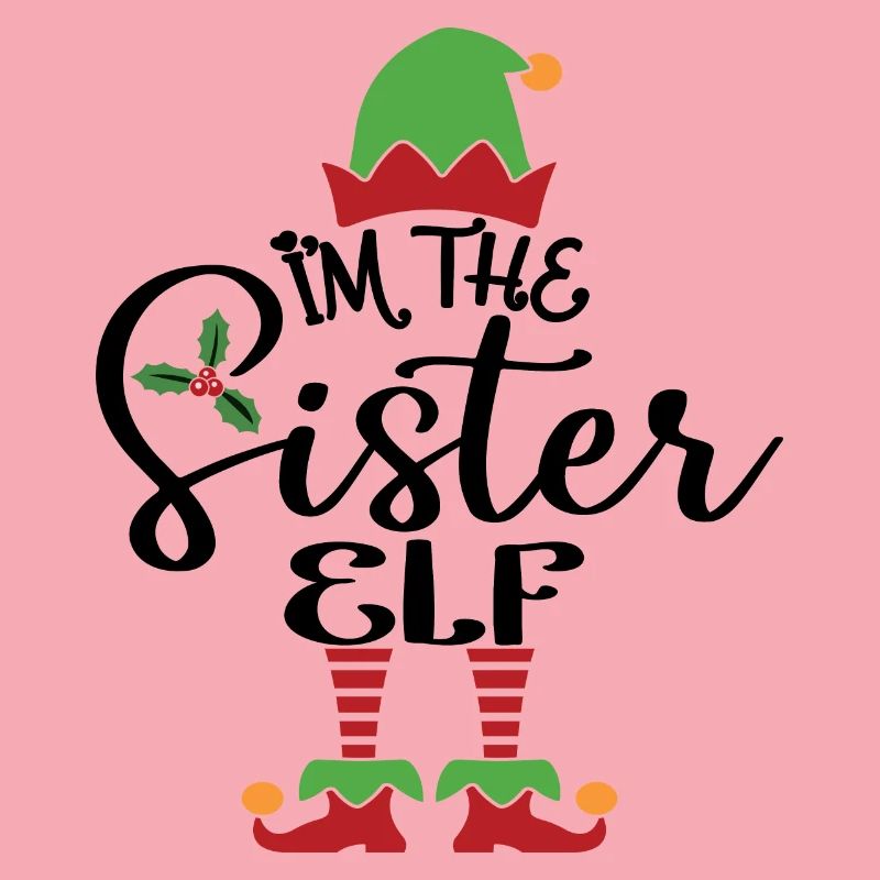 Schwester Elf süßes lustiges passendes Weihnachtskostüm