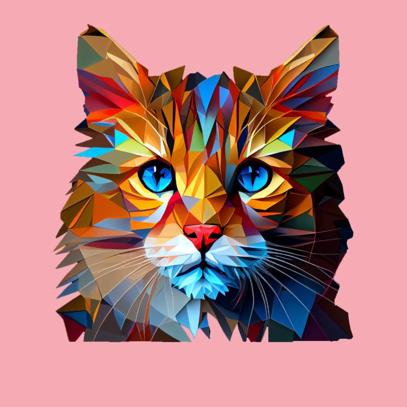 Chaton Chaton Chat Polygone Chat