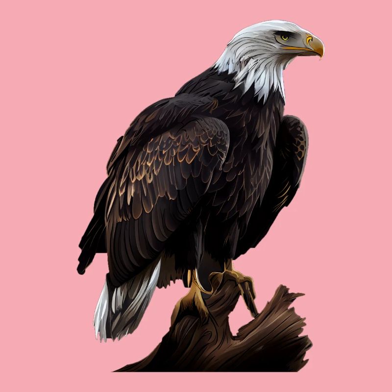 Cool polygon design with a bald eagle