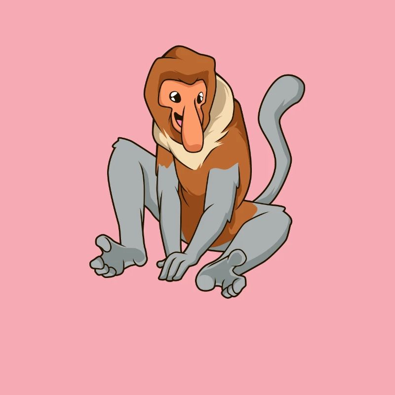 Kawaii proboscis monkey