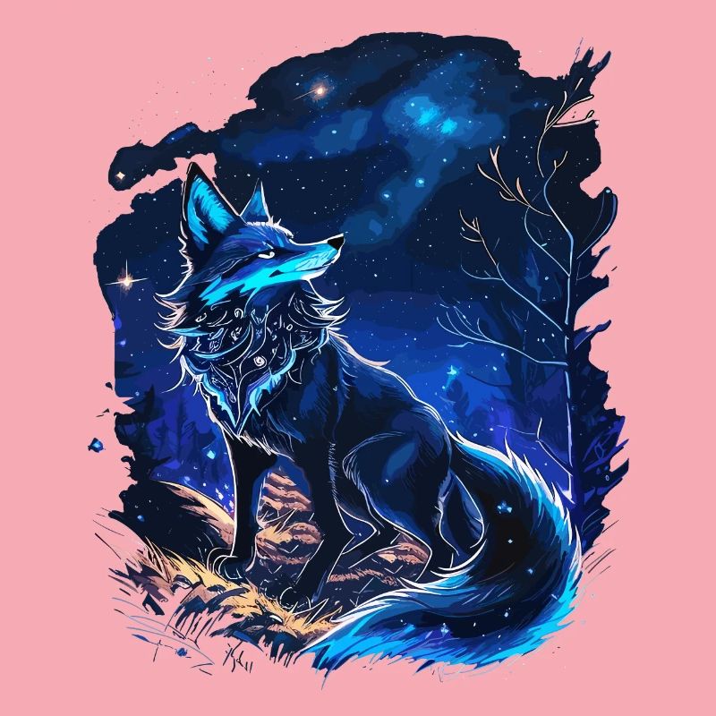 Mystical fox in the forest