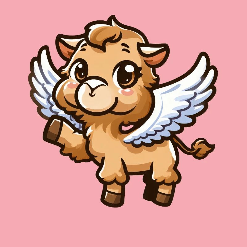 Engels-Kamel: Himmlischer Comic-Stil