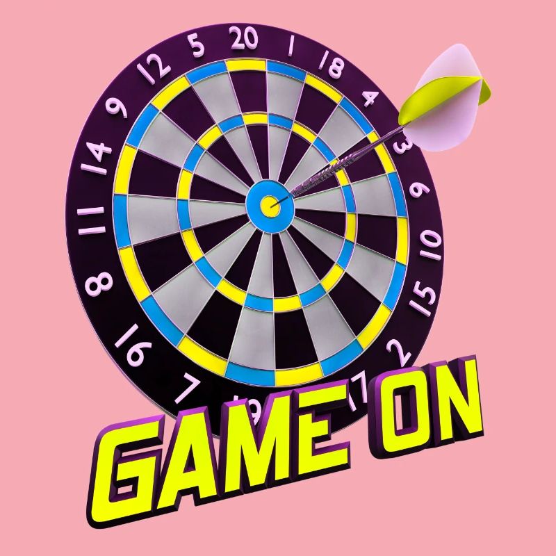 Jeu de fléchettes activé - Jaune