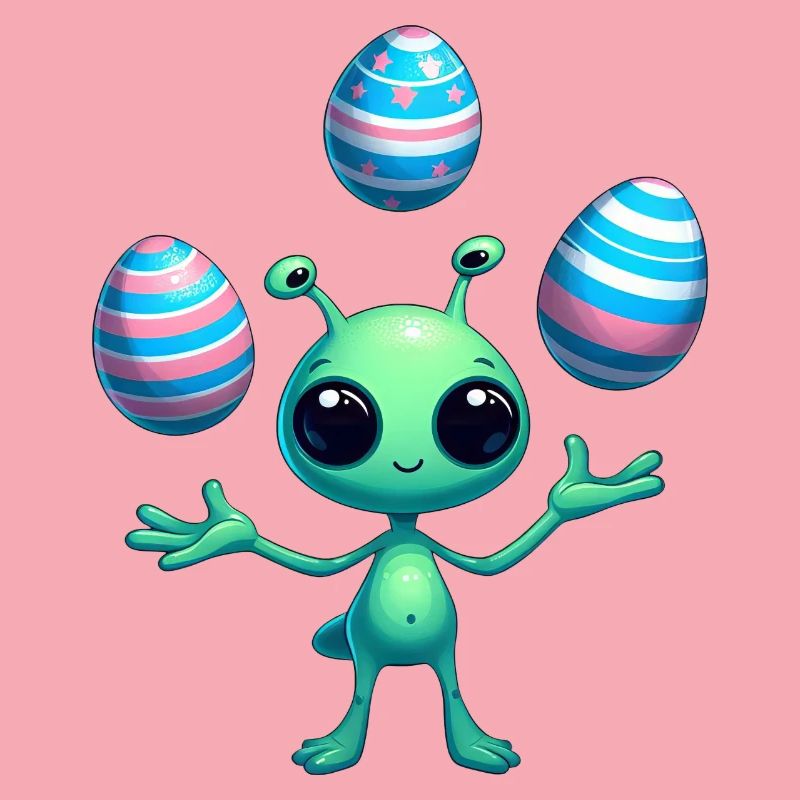 Easter with Alien: Egg Juggling