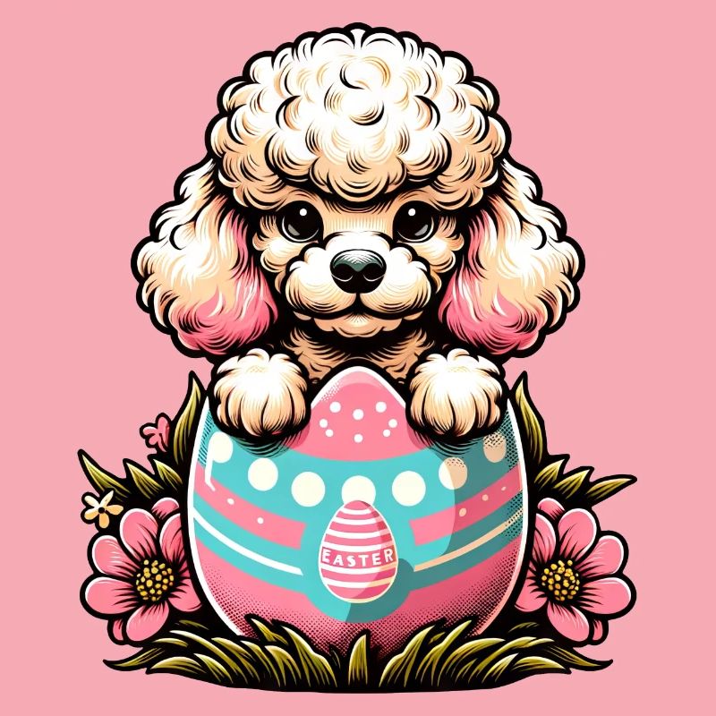 Easter Egg Easter Egg Dog Poodle Hatches From The Egg