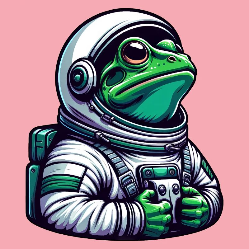 Grenouille astronaute dans l’espace