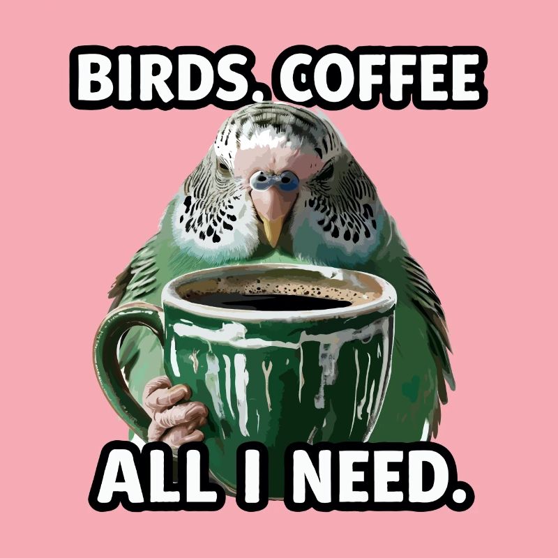 Funny Bird Coffee Zoo Retro Coffee All I Need