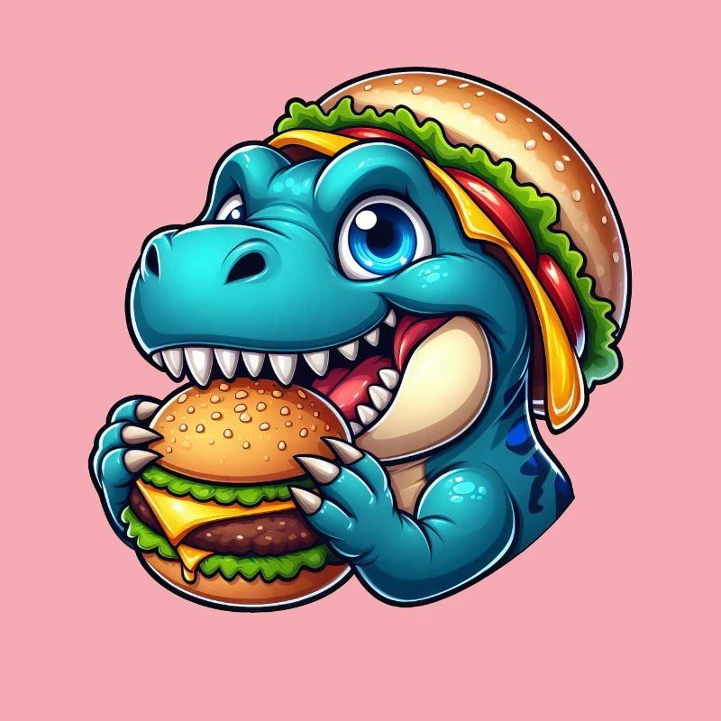 Dino T-Rex Hamburger Cheeseburger Restauration rapide