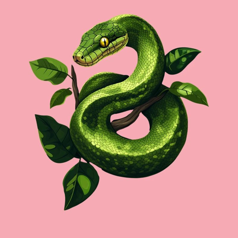 Arbre vert Python Serpents Amoureux Terrarium