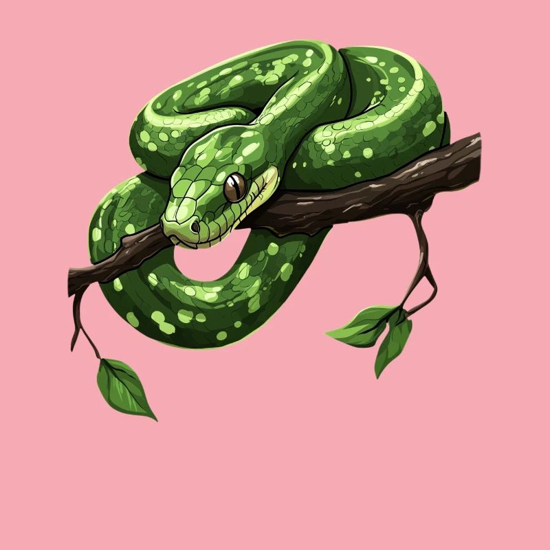 Green Tree Python Snakes Lover Terrarium