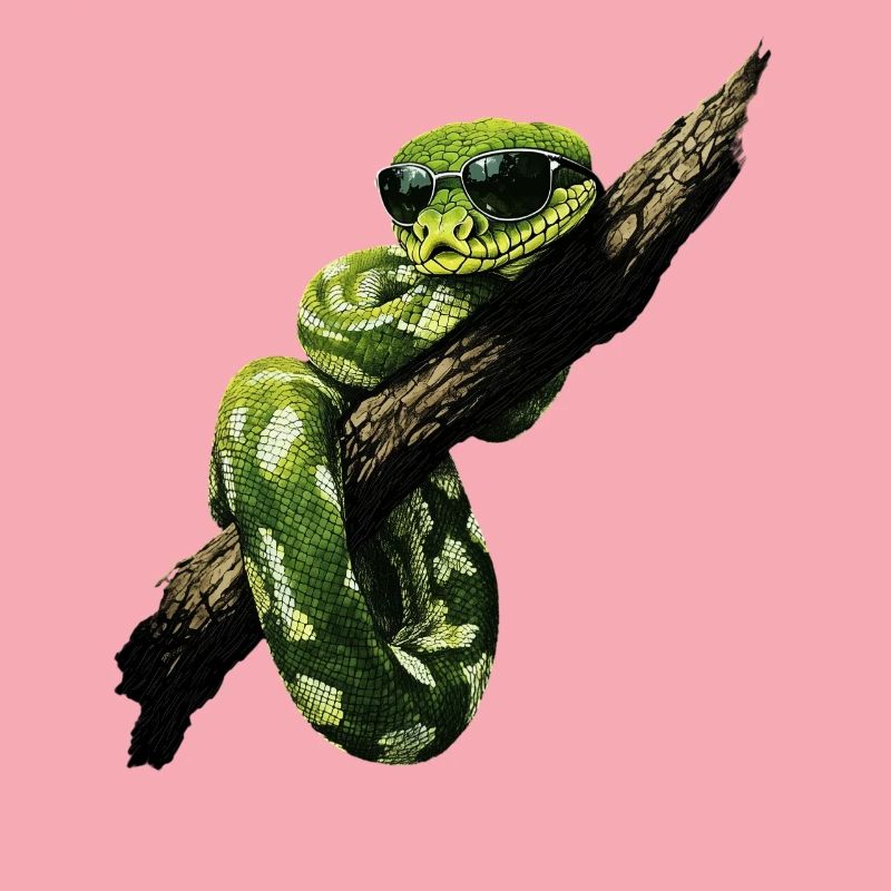 Arbre vert Python Serpents Amoureux Terrarium