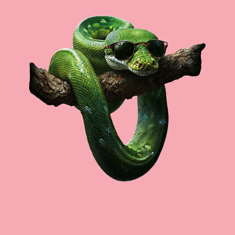 Arbre vert Python Serpents Amoureux Terrarium