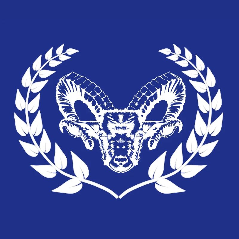 Sheep mutton buck ram laurel wreath mountains