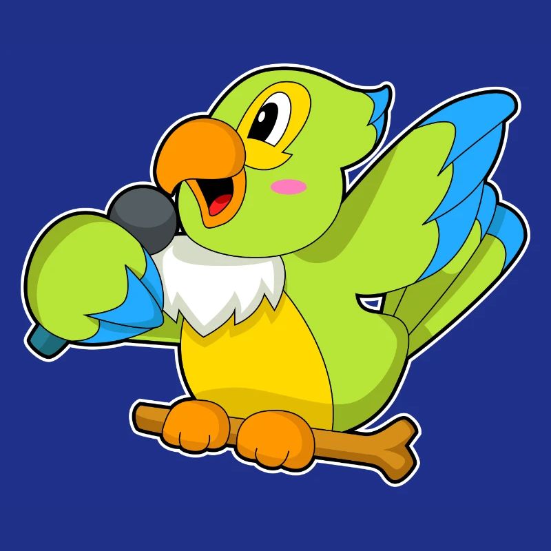 Parrot Singer Microphone Chant