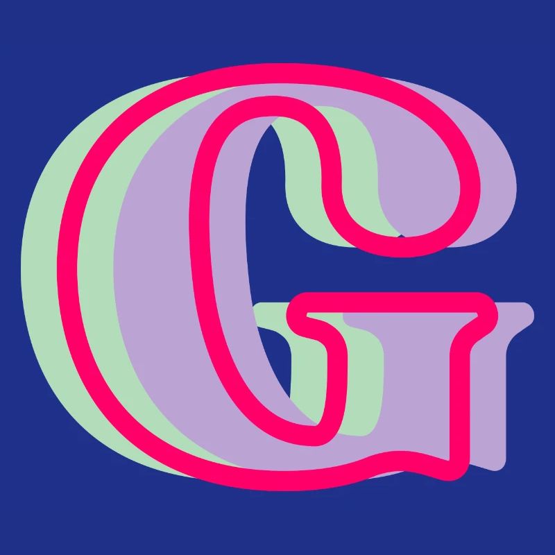 Multicolored letter g - original gift idea