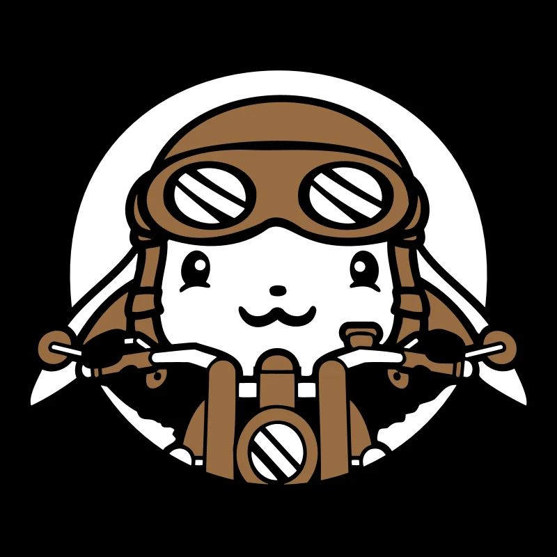 Bunny Motorcycle Riding Biker Rider Scooter Moped Cool