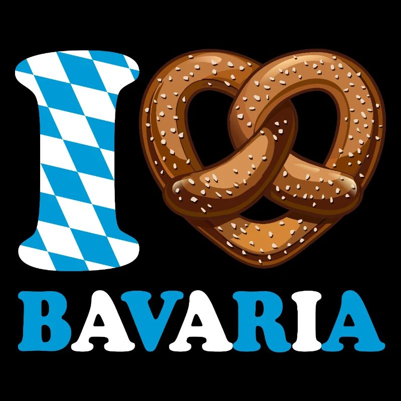 J’aime le bretzel de Bavière - Coeur - Dire