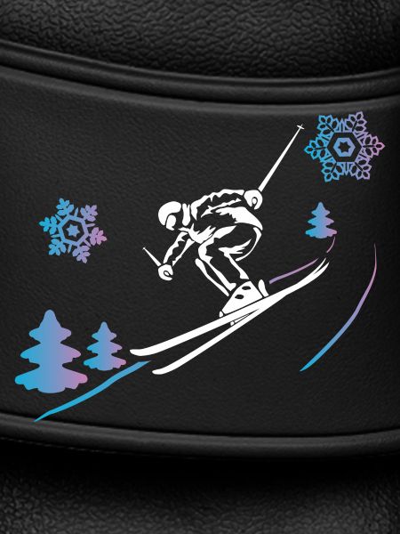 Skifahrer im Winterschnee