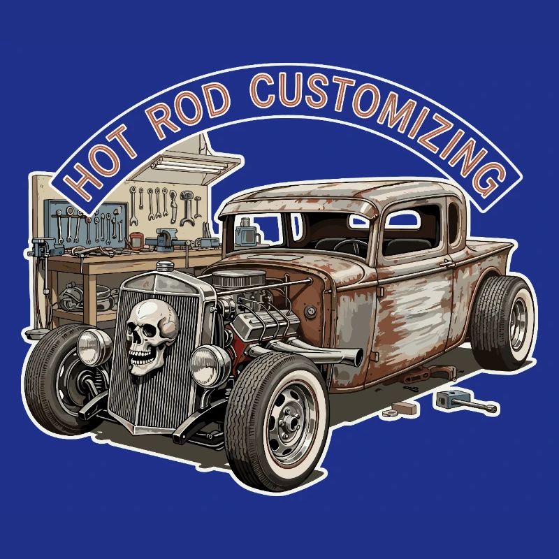 Rustic Hot Rod Customization Design