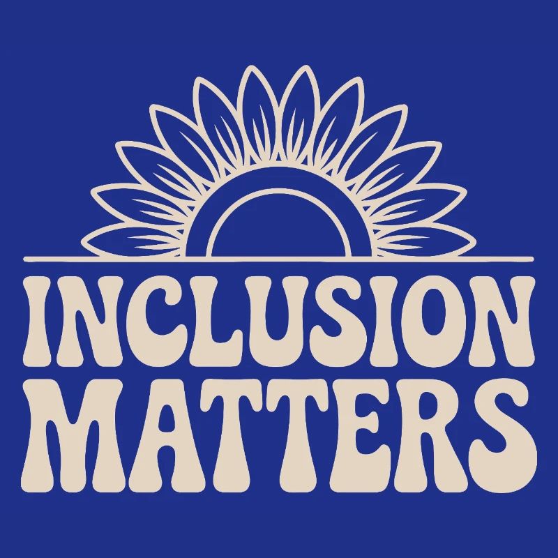 L’inclusion compte Le design du soleil avec la fleur