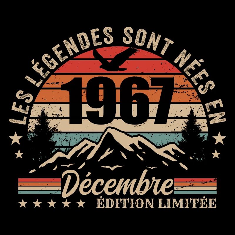 Rétro Décembre 1967 - Cadeau 58 Ans
