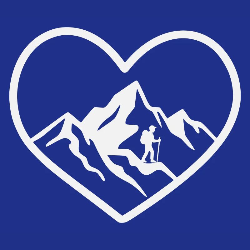 Herz Bergwanderer Panorama