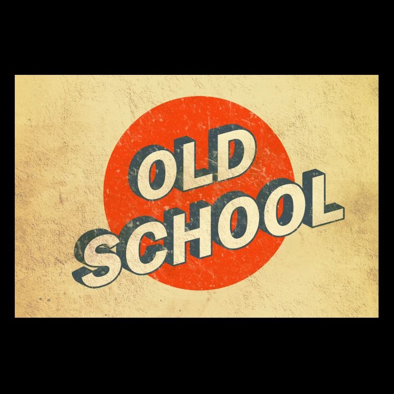 Old School Vintage Logo Poster