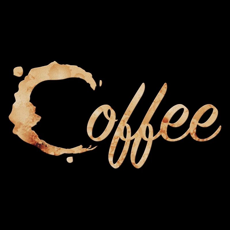 Coffee Stain Typography Coffee
