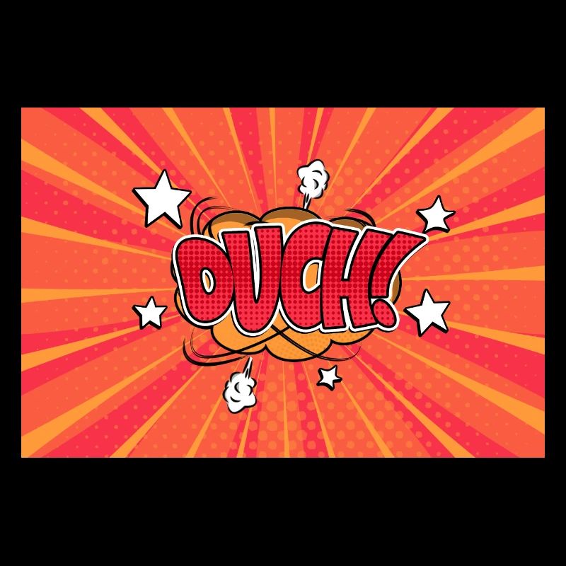 Ouch! Comic Style Bubble Graffiti Lettering